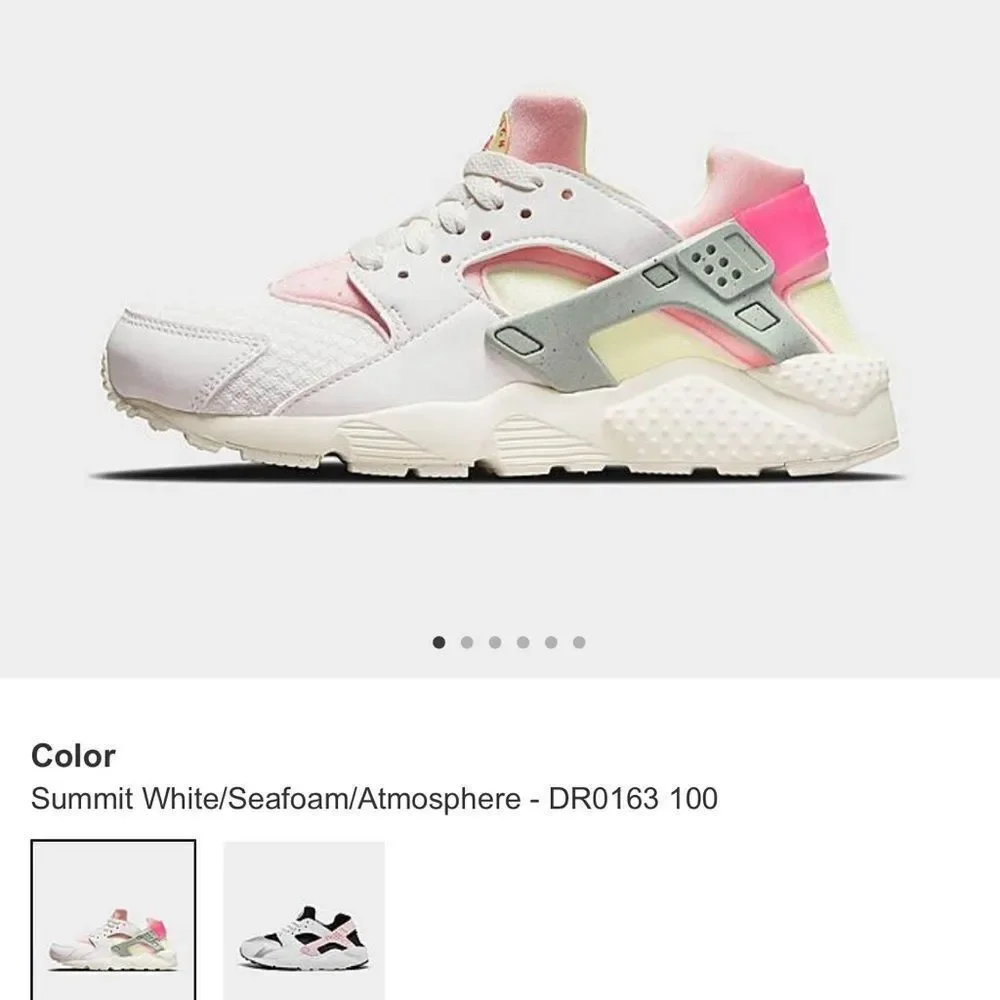 BIG KIDS' NIKE HUARACHE RUN CASUAL SHOES 3.5